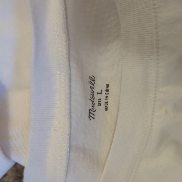 Madewell White T-Shirt with Colorful Wave Design - Picture 9 of 10